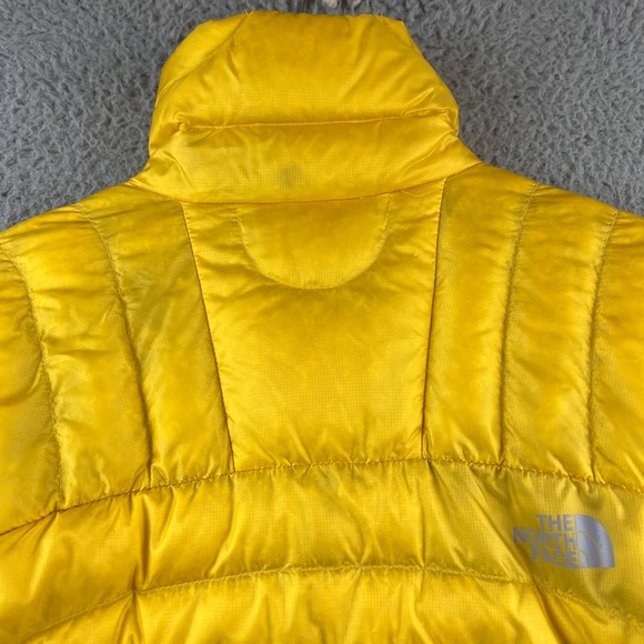 The North Face 700 Fill Down Puffer Jacket Women's Bright Yellow Full Zip M - Picture 6 of 13